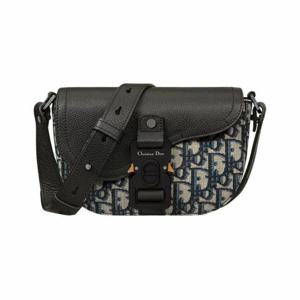 (명품) 디올 SADDLE 스트랩 파우치 베이지 블랙