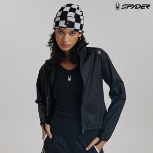 [스파이더] 여성 러닝 라이트웨이트 집업 자켓 SPIPCNJK282WBLK