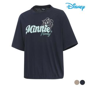 [디즈니골프] 여성 밑단 스트링 반팔 라운드 티셔츠 DN1LTR016