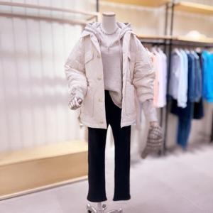 [시에로]DBSI4JPF310_다이아 퀼팅 벨티드  다운점퍼