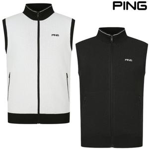 골프양말증정_PBS 남성 조직감 집업 니트 베스트 111E1SV101