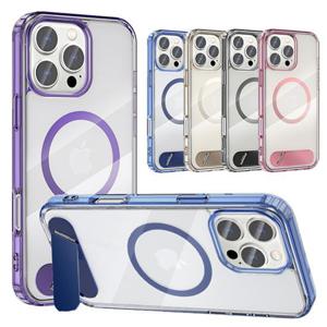 킥스탠드 아이폰15프로맥스 투명 맥세이프 범퍼 젤하드 케이스