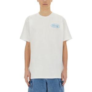 오베이 화이트 그래픽 크루넥 레귤러 핏 티셔츠 165264053 WHIT