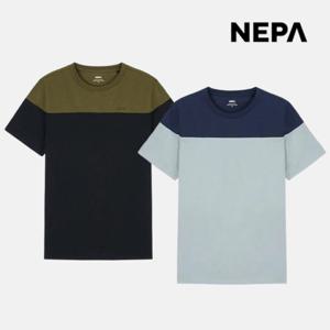 네파 남성 씨타 블럭형 반팔 티셔츠 여름 배색 반팔티 산행 등산티 7L35367