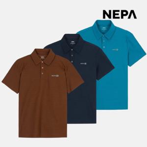 네파 남성 스트라이프 트리코트 폴로티셔츠 기능성 반팔 등산 카라티 7L35223