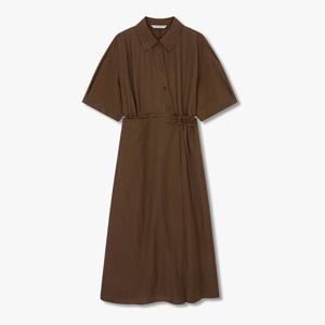 하프 슬리브 랩 디테일 셔츠 원피스 (7155337002)