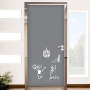 아트박스/꾸밈 ik533-노래하는고양이_현관문리폼세트