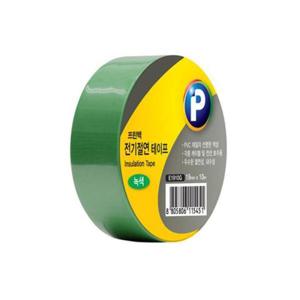 아트박스/오피스큐 프린텍 E1910G 전기절연테이프ㅡ녹색 19 x 10