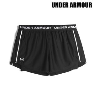 언더아머 여성 반바지 UA 테크 플레이 업 투인원 쇼츠 블랙 1389895-001