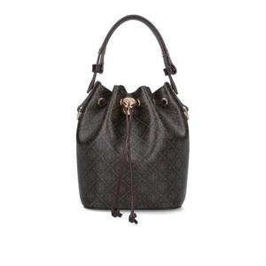 토리버치 T 모노그램 코티드 캔버스 버킷백 164889200 Brown