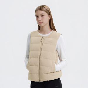 내셔널지오그래픽N254WDV920 여성 헤론 U넥 경량 구스다운 베스트 MOURNING BEIGE