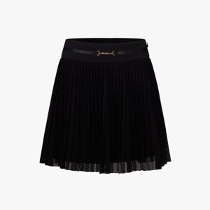 페어라이어 여성 도트 샤 플리츠 스커트. (블랙)