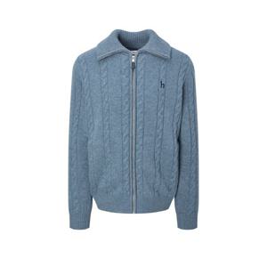 헤지스  25FW  남성 하이넥 울 케이블 방풍 집업 가디건 HZSW5D327B3