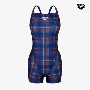 아레나 컨트리 체크 2부 반신 싱글 수퍼플라이백 A5FL1LH05 BLU