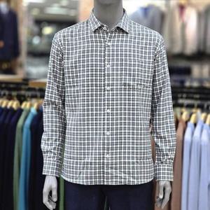 런던포그 세이브존04 멀티컬러 글렌체크 긴팔 그린셔츠 LMF3A501