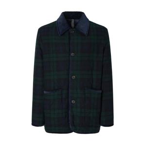 헤지스  25FW  남성 블랙와치 퀼팅 하프코트 HZCO5D464E2