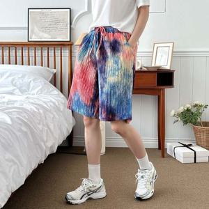 오로라 나염 그라데이션 주름통 반바지 SD-240565