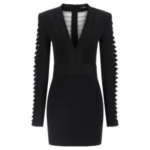 25FW Balmain 컷 아웃 드레스 FF0R8049KI98EAB TP563754571