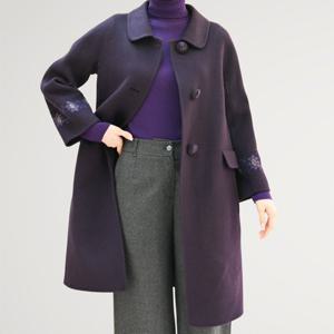 [비꼴리끄]캐시 울 라운드 카라 하프코트 B254WH3120