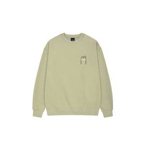 [에비수]레터링 자수 빅힐스 맨투맨 티셔츠_EX4UTS704_YG