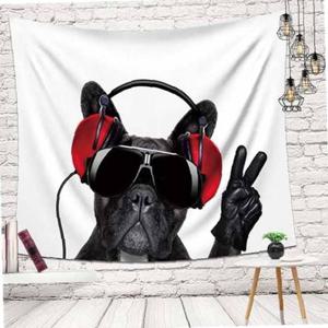 헤드셋불독 패브릭 가림막 포스터 (대)150X130