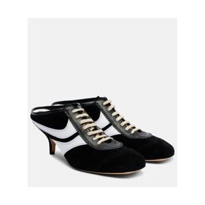 드리스반노튼 65 레더 트리밍 스웨이드 뮬 P01154531