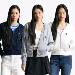 [공식][타미진스] 박시 크롭 후드 집업 3종 택1 (T32F6TJC01TWT2)