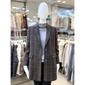 조이너스 세이브존01 뒷단추 포인트 모직 체크 재킷 JAEW0WJK260