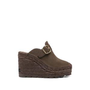 26SS 스텔라 매카트니 브라운 Buckle 웨지 뮬 810618W0IK02017 TP570867179