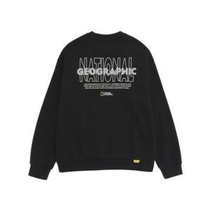 내셔널지오그래픽 NATIONALGEOGRAPHIC N261USW920 론트라 레터링 그래픽 세미오버핏 맨투맨 BLACK N261USW920099 328304