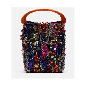 드리스반노튼 Crisp 스몰 시퀸 새틴 탑 핸들 백 P01136725