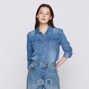 [지오다노/본사] 346506 여 웨스턴 데님 셔츠