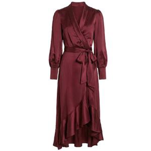 26SS Zimmermann 실크 WRAP MIDI 드레스 8066DS26RMAHO TP572687122