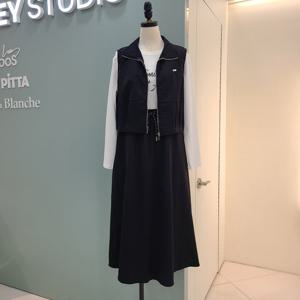 [수스]조끼스커트 셋트 S261BOP353/블랙_YS