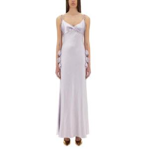 25FW Self portrait LILAC SATIN FLOWER MAXI 드레스 SS25252XLLILAC TP573123626