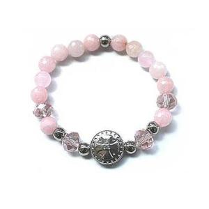 향기팔찌 핑크 착색옥 여성 향기 원석 팔찌