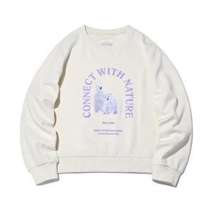 [인터크루]여성 베어캐릭터맨투맨 ITW3TM54ACM (크림)