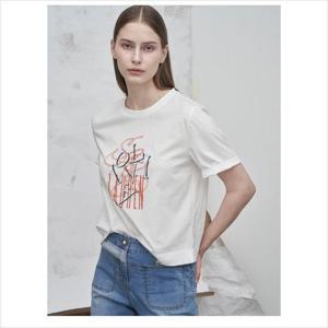 올리비아로렌 HC04 프린트 자수 라운드 티셔츠 VOCAS5M6326