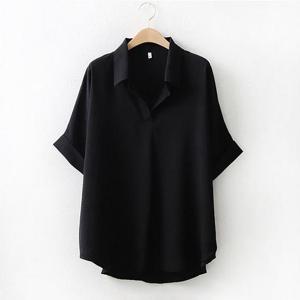 [강물처럼]아이우먼 플레인가오리블라우스 WW5181M404 빅사이즈