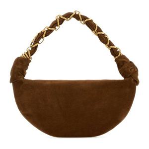 생로랑 아말리아 스웨이드 하프문 숄더백 8625581U80W 2916