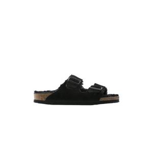 버켄스탁 아리조나 셔링 스웨이드 레더 블랙   내로우 0752663