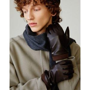 선물포장  (DCGV5F147W3) 브라운 양가죽 니트시보리 스마트폰터치 장갑