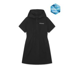디스커버리키즈반바지 AQS DKOP72053-BKS 여아 프레시벤트 경량 우븐 후드 반팔 원피스
