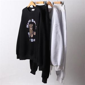 [강물처럼]빅사이즈사랑해요 H019L201 베어맨투맨팬츠세트 DL (8