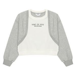 [에꼴리에]MARIO여아 볼레로 가디건 레이어드 티셔츠 24A1456_GY