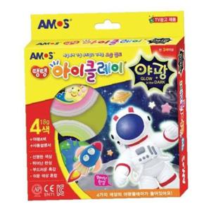 아모스 8000 탱탱아이클레이 야광 4색 점토/18g (1개)