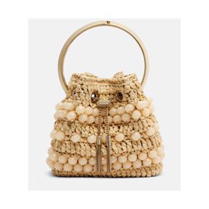 지미추 Bon Bon 스몰 비즈 라피아 버킷 백 P01156160