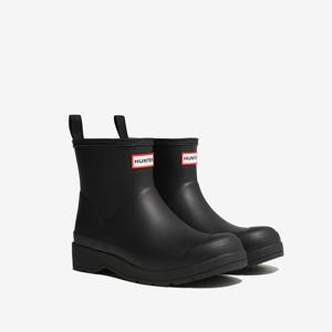 공용 플레이 헌터 도트 프린트 백스트랩 숏 레인부츠 장화 - 블랙 UFS4006RMABLK