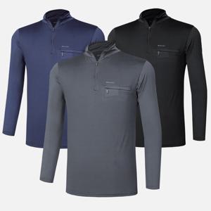 이지바이 남성 코어액션 가슴포켓 스판 집업 긴팔 티셔츠(M7ST59)