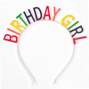 레터링 생일 머리띠 대 벌스데이걸 로즈골드 파티용품